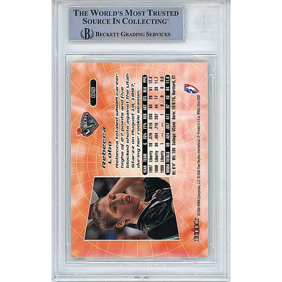 Rebecca Lobo NY Liberty Signed 2000 Ultra WNBA Basketball Card Beckett Authentic - Picture 3 of 5
